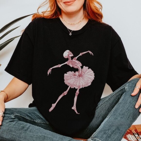 Gildan Other - Vintage Dancing Ballerina Skeleton Comfort Colors Shirt